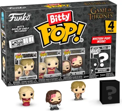Imagen del producto de Caja con 4 figuras de Juego de Tronos, set de colección, figura POP de Tyrion