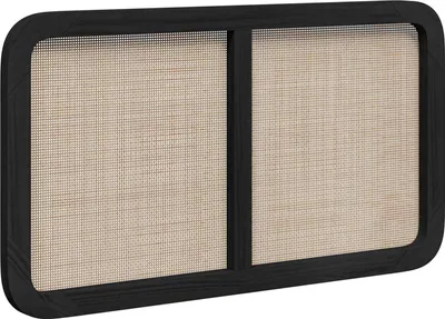Produktbild von vidaXL Kopfteil mit Kopfteil Schwarz 100 x 55 x 3 cm Rattan
