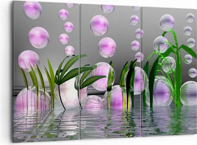 Produktbild von Bild auf Leinwand - Leinwandbild - Computer Grafik Blase - 105x70cm - Wand Bild - Wanddeko - Leinwanddruck - Bilder - Kunstdruck - Wanddekoration - Leinwand bilder - Wandkunst - CE105x70-2329