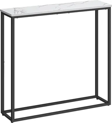 Zdjęcie produktu dla HOOBRO Wąski stolik konsolowy marmurowy biały 75 cm EBM76XG01