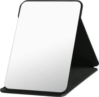Immagine prodotto di Specchio da viaggio pieghevole per trucco e cosmetici, specchio grande 20,5x15 cm, nero