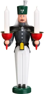 Produktbild von Seiffener Volkskunst Kerzenhalter Traditionsfigur Bergmann - 26cm