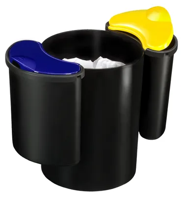 Produktbild von Abfalltrennset Schwarz/Gelb/Blau