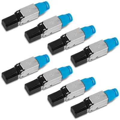 Produktbild von 8x Cat 8 Netzwerkstecker CAT 8.1 RJ45 LAN Netzwerk Stecker geschirmt Werkzeuglos