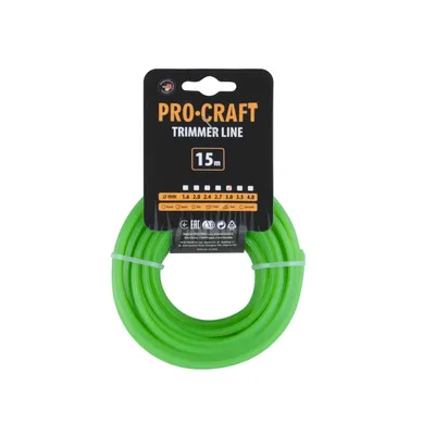 Obrázek produktu pro Struna žací (3mm) (15m) čtverec PROCRAFT KV-3/15