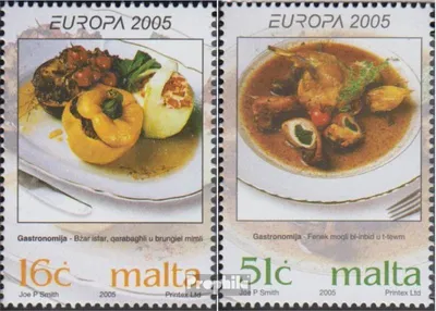 Produktbild von Briefmarken Malta 2005 Mi 1398-1399 (kompl.Ausg.) postfrisch Gastronomie