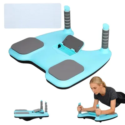 Produktbild von Bauchfitnessboard, Liegestützplatte, Multifunktionstrainer, Grün-A