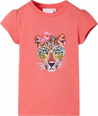 Productafbeelding van Kindershirt 128 koraalkleurig