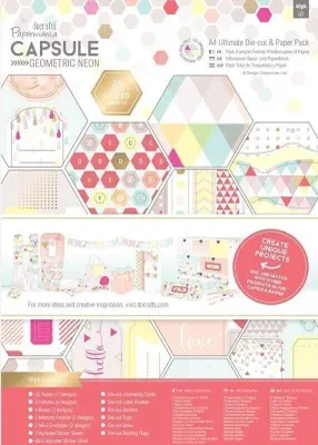 Produktbild von Docrafts Spezialpapier 48 Geometric Neon