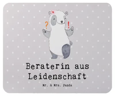 Produktbild von Mr. & Mrs. Panda Mousepad Beraterin Leidenschaft - Grau Pastell - Geschenk, Beruf, Spruch, mousematte, Mauspad, mausteppich, IT Beratung, Eröffnung, Mouse Pad, Witzig