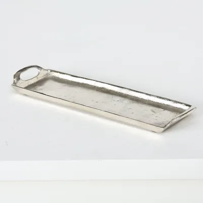 Produktbild von Dekotablett Bathew L.36 cm Aluminium Silber Stückpreis