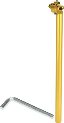 Produktbild von Universeller Fahrradsattelstš¹tzen-Fahrradsattelstš¹tze 28,6x500mm Extra lang Einstellbarer Winkel Aluminiumlegierung Goldton 1 Satz