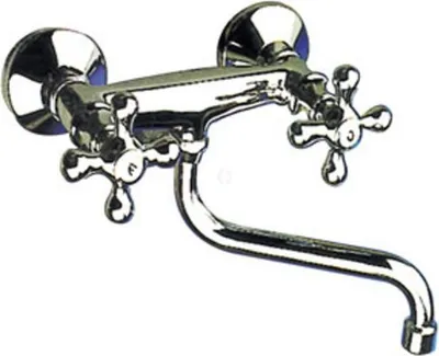 Produktbild von Demm Spültischarmatur Wandarmatur Zweigriff Sterling Nostalgie gold 2310 045 x 2310, 04531.001.D