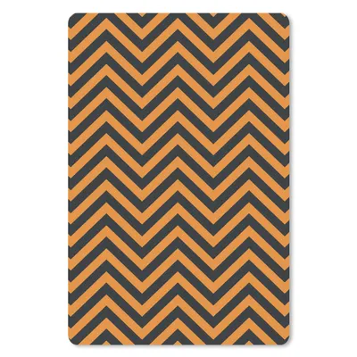 Obrázok produktu pre Podložka pod myš - Oranžová - čierna - vzory - 18x27cm - Rohožka pod myš