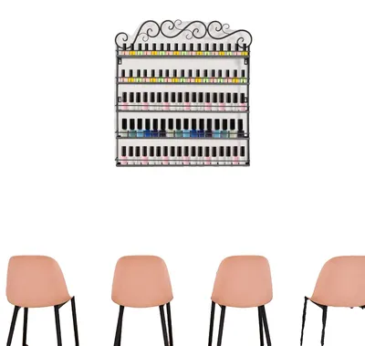 Produktbild von Nagellackregal, Wandmontage, 5-stufige Aufbewahrungslösung, schwarz