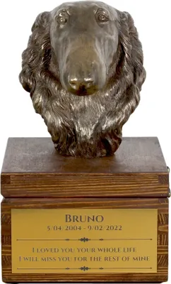 Obrázek produktu pro Borzoj - Urna na popel psa s soškou, malá urna pro psa, personalizovaná urna s bustou psa od značky Art-Dog.