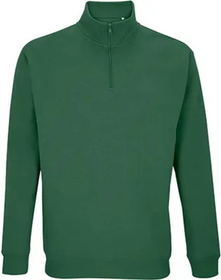 Produktbild von SOLs 04234 | Uni 1/4 Zip Sweatshirt Conrad Uni Pullover - Farbe: Bottle Green - Größe: XXL