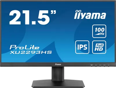 Zdjęcie produktu dla iiyama ProLite XU2293HS-B6, 54,6 cm (21.5"), 1920 x 1080 px, Full HD, LED, 1 ms, Czarny