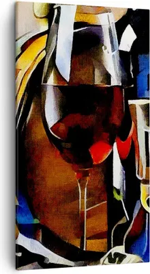 Produktbild von Bild auf Leinwand - Leinwandbild - Wein Abstraktion - 45x80cm - Wand Bild - Wanddeko - Wandbilder - Leinwanddruck - Bilder - Kunstdruck - Wanddekoration - Leinwand bilder - Wandkunst - PA45x80-3477