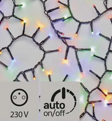 Produktbild von LED-Weihnachtskette-cluster, 300 LEDs, 6 m, außen und innen, mehrfarbig, Timer