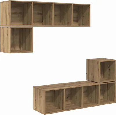 Obrázok produktu pre vidaXL Sada TV stolíkov 4 ks Artisan dub drevený materiál
