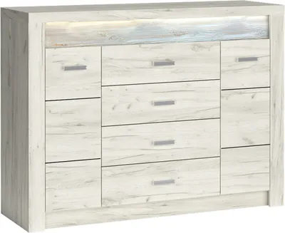 Produktbild von Sideboard modern in Esche weiß mit LED Beleuchtung INGENIO-161