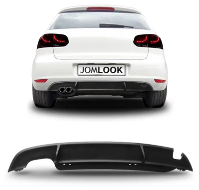 Für VW Golf 6 VI nicht GTI R Heckdiffusor Diffusor Stoßstange Hinten Sport Look in der Farbe von Jom Car-Parts GmbH
