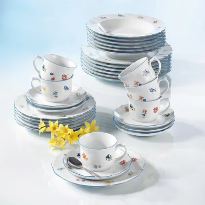 Productafbeelding van Seltmann Weiden 4003106989862, voor 6 personen, porselein, wit, Sonate, rond, 26 cm
