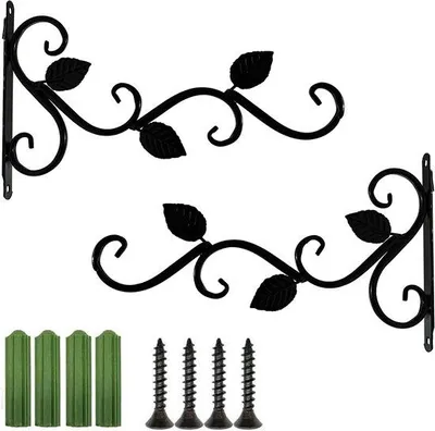 Produktbild von Famanu Wandhaken 30,5 cm für Pflanzen und Dekoration - Schwarz