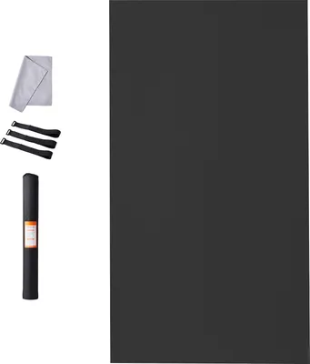 Immagine prodotto di SucceBuy 10x6ft tappetino yoga antiscivolo ad alta densità, tappetino per esercizi premium per uomini e donne, pilates e allenamento a terra, tappetino fitness con borsa e tracolla, PVC, nero