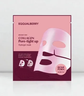 Zdjęcie produktu dla EQQUALBERRY - Collagen Pore Tight Up Hydrogel Mask - Maska hydrożelowa z kolagenem ujędrniająca skórę 30 g