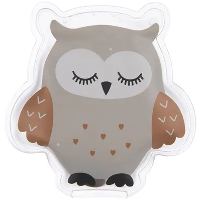 Produktbild von Orion | Wärmflasche mit Bezug - Graue Eule - Flauschig Wärmeflasche - Kuschelweichem Fell Bezug - 9x9 cm