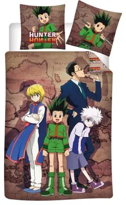 Zdjęcie produktu dla Hunter x Hunter pościel 140x200 cm anime pościel wykonana w 100% z bawełny dla fanów