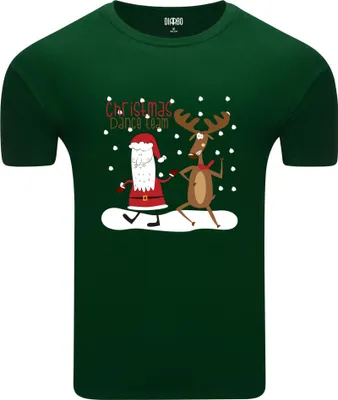 Produktbild von Diarbo Herren Weihnachts-T-Shirt Weihnachtsgeschenk Weihnachtstanzteam Dunkelgrün Gr.L