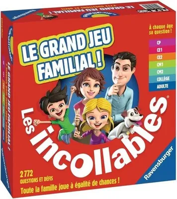 Produktbild von Quizspiel Les Incollables, Familienspiel, 2436 Fragen, 7 Schwierigkeitsstufen, Ab 6 Jahren