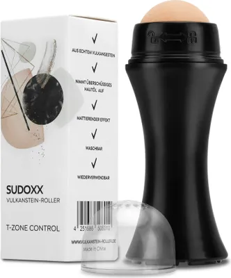 Produktbild von Sudoxx Vulkanstein-Roller Gesichtsroller mattierend Anti-Hautglanz Massageroller T-Zone