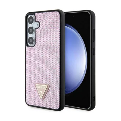 Obrázok produktu pre Puzdro Guess Rhinestone Triangle pre Samsung Galaxy S24 Plus, ružové