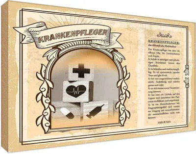 Produktbild von vianmo Holzschild 20x30 cm Krankenpfleger Beruf Arbeit