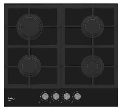 Produktbild von BEKO HILG 642C5 SB - Schwarz - Integriert - 60 cm - Gaskochfeld - 4 Zone(n) - 4 Zone(n)