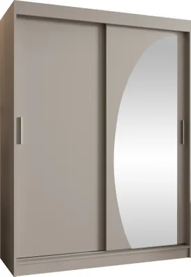 Produktbild von MIRJAN24 Kleiderschrank Wika 150, Schwebetürenschrank mit zwei Kleiderstangen, Garderobe (Farbe: Cashmere, Größe: 150 cm, mit Schubladen)