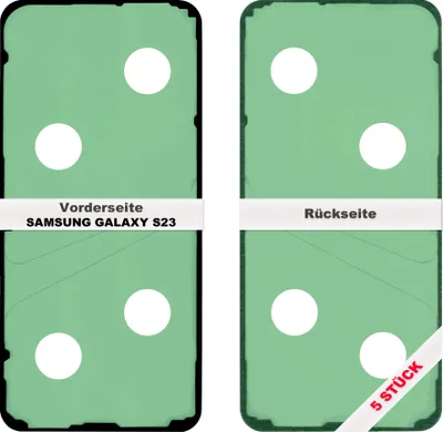 Produktbild von 5x Samsung Galaxy S23 SM-S911 Akkudeckel Rahmen Kleber Dichtung Backcover Adhesive Glue
