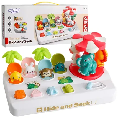 Obrázok produktu pre Interaktívna hračka Woopie Baby Pop-up Kolotoč so zvieratkami