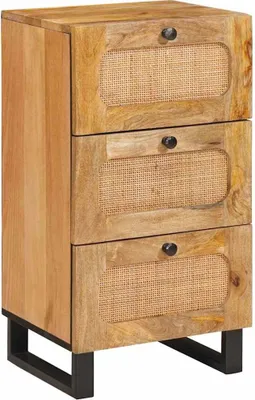 Produktbild von Sideboard mit Schubladen Braun 40 x 33 x 75 cm Massivholz Mango