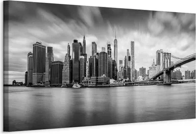 Produktbild von Vlies Leinwandbild - New York: Stylish City 135x45 cm Städte d-B-0154-b-a