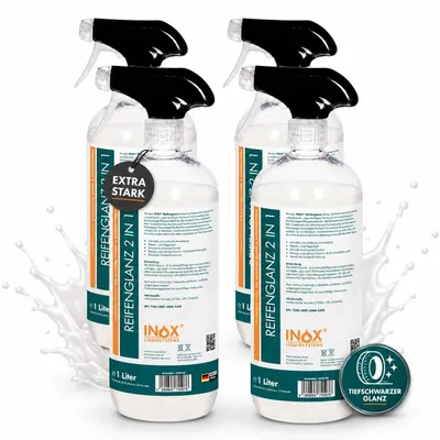 Produktbild von INOX® 4x1L Reifenglanz 2:1 Kunststoffpflege & Gummipflege Reifenpflege Reiniger