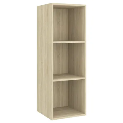 Image de vidaXL Armoire TV murale chêne Sonoma 37x37x107 cm Matériau dérivé du bois