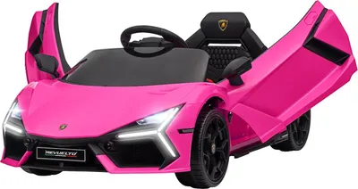 Produktbild von Kinder Elektroauto 12V Kinderauto mit 2,4G Fernbedienung, Musik, Elektrofahrzeug mit Leuchte, USB/MP3-Anschluss, Rückwärtsfunktion, bis 5 km/h, für Kinder 3-5 Jahre, Rosa