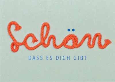 Produktbild von Kordelkarte "Schön, dass es dich gibt"