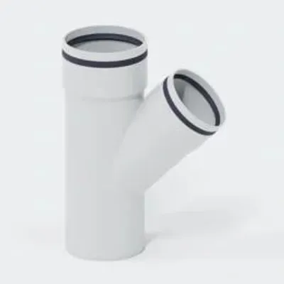 Obrázek produktu pro Koleno pro potrubí POLOPLAST, DN125/110, řada POLO-KAL 3S, materiál PP-MD, průměr 125/110 mm, úhel 45°, barva bílá, 1 kus.