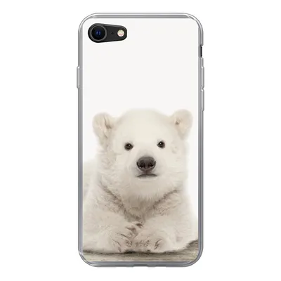 Produktbild von MuchoWow® Handyhülle Schutzhülle Hülle für iPhone 7 Eisbär - Tiere - Kinder - Weiß - Jungen - Mädchen Silikon Softcase Handy Hülle - Kartenhalter